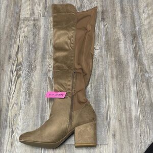 Wild Diva Tan Over the Knee Boots